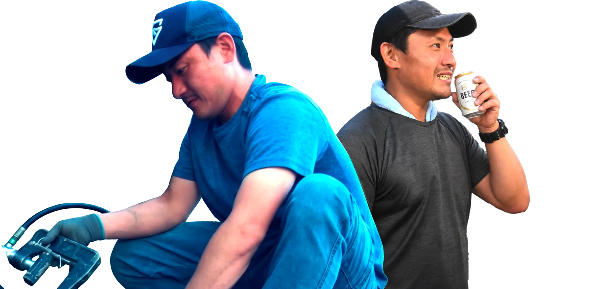 仕事に取り組む姿と、仲間と楽しむ姿