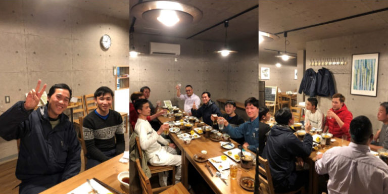 2019.3　ベトナム人技能実習生　飲み会